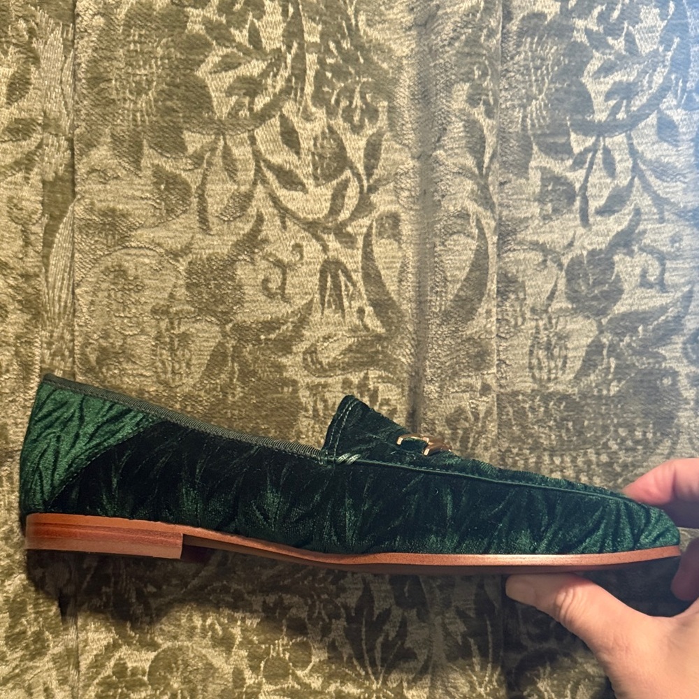 Sam Edelman Emerald Velvet Loafers - Picture 4 of 6